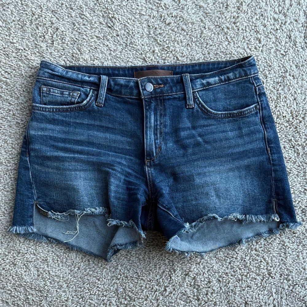 Joe's Jeans Dark Blue Frayed Hem Shorts